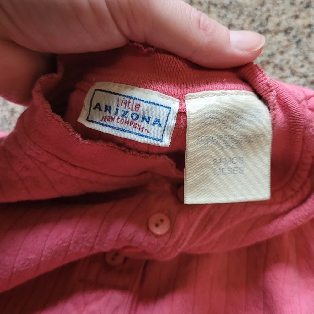 Vintage Little Arizona Jean Company Cotton Pink Top Size 24 Months